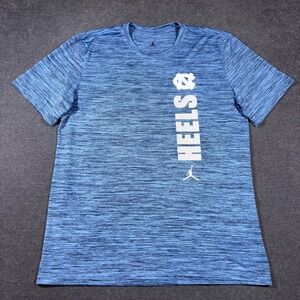 Jordan T-Shirt Mens Large Blue UNC North Carolina Tar Heels Jordan Brand Dri-Fit